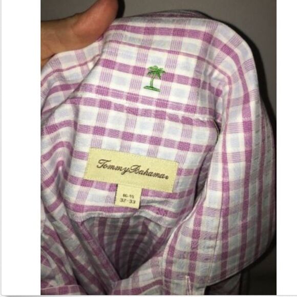 Tommy Bahama Mens Button Front Shirt Size 16.5 - Picture 5 of 5